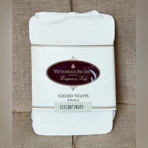 Victorias Secret Pearls On Ice Sueded Tights Small Off White Fairy Core Neutral